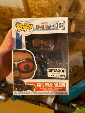 Funko Pop! Marvel Civil War: Falcon Vinyl Figure - Black, Red, Gold